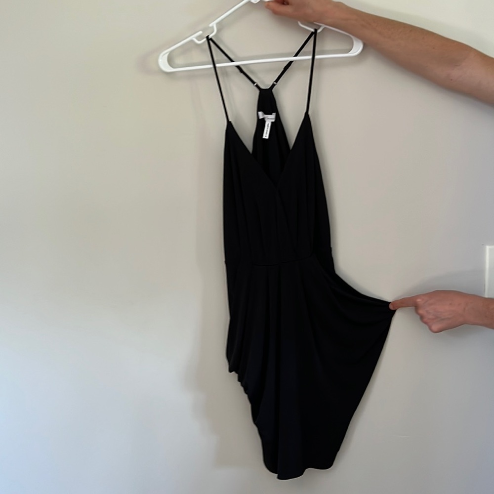 BCBGeneration women size medium flower black adjustable dress with pockets